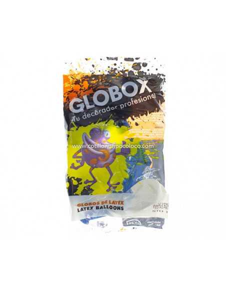 GLOBO 12" STD BLANCO CELESTE FIESTAS PATRIO 12u