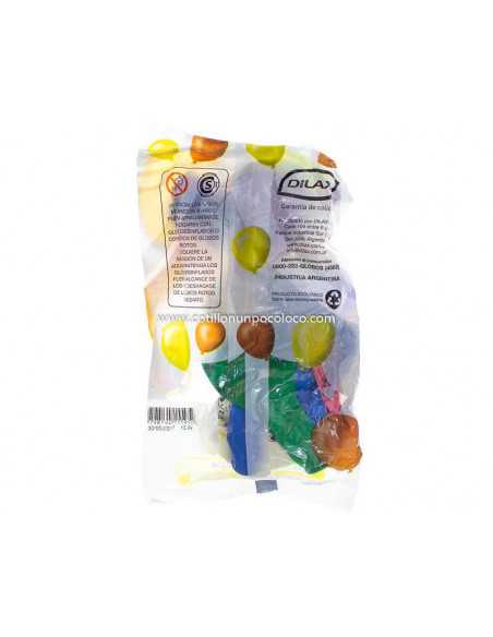 GLOBO 12" CABALLO x12 STD SURTIDO IMPRESO 2 CARAS