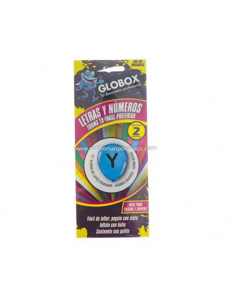 GLOBO x12" STD CELESTE LETRA Y x2