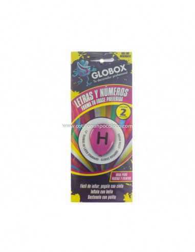 GLOBO x12" STD ROSA LETRA H x2