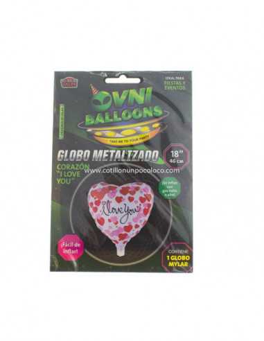 OVN-SL1 18" GLOBO METAL CORAZON I LOVE YOU x1