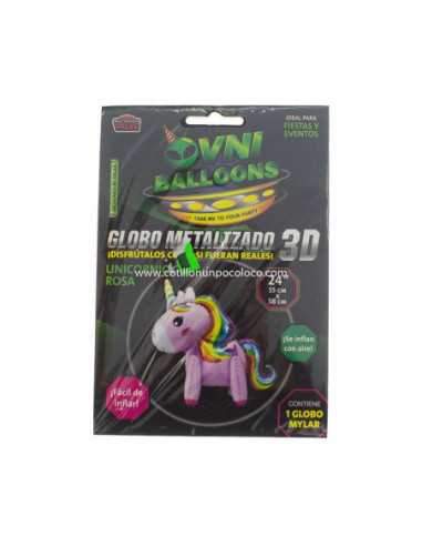 OVN-SL1 24" GLOBO METAL UNICORNIO ROSA x1