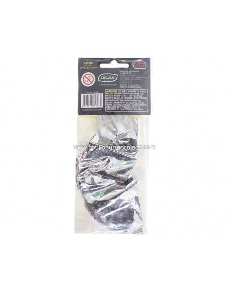 OVN-SL1 7" GLOBO NUMERO 0 PLATEADO+PALITO CON CLIP METALIZADOS