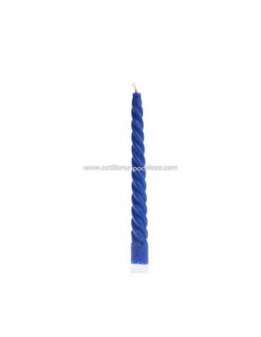 VELA 1/2 TORNEADA 17cm 8" COMUN AZUL