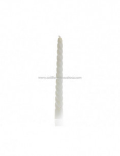 VELA 1/2 TORNEADA 17cm 8" COMUN BLANCO