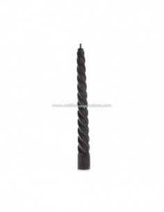 VELA 1/2 TORNEADA 17cm 8" COMUN NEGRA