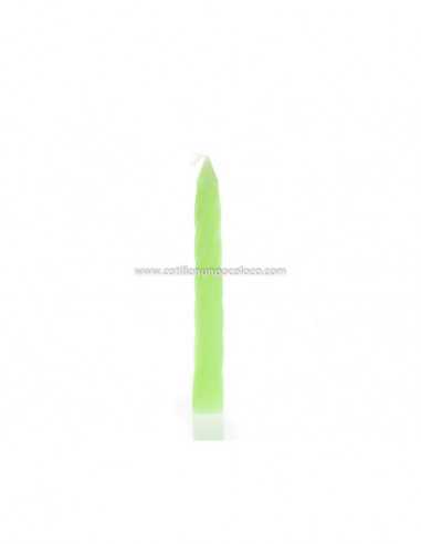 VELA 1/2 TORNEADA 17cm 8" COMUN VERDE MANZANA