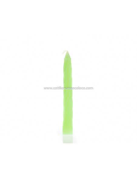 VELA 1/2 TORNEADA 17cm 8" COMUN VERDE MANZANA