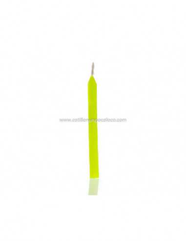 VELAS PINITO x1 AMARILLO FLUOR 7cm