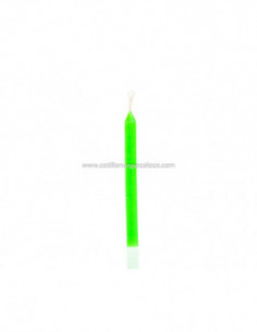 VELAS PINITO X1 VERDE FLUOR 7cm