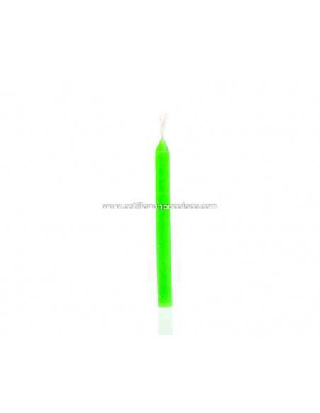 VELAS PINITO X1 VERDE FLUOR 7cm