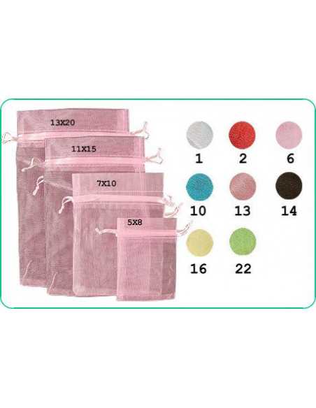 BOLSA TUL LISA 7x10 AMARILLA x10