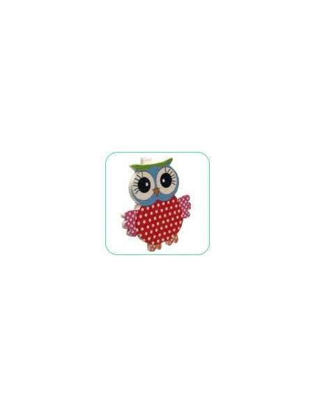 BROCHE C/APLIQUE BUHO10x10 30mm