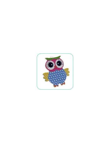 BROCHE C/APLIQUE BUHO10x10 30mm