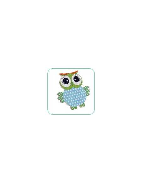 BROCHE C/APLIQUE BUHO10x10 30mm