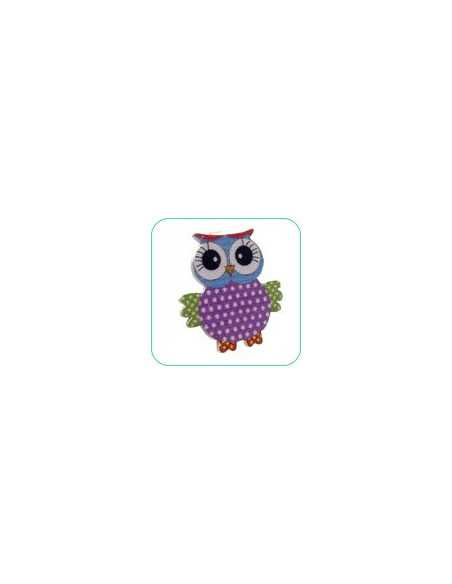 BROCHE C/APLIQUE BUHO10x10 30mm