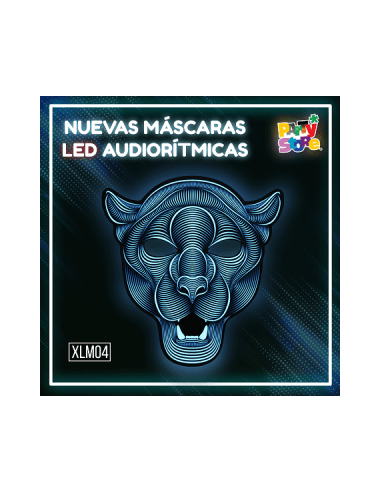 MASCARA AUDIORITMICA LUMINOSO LED JAGUAR XLM04