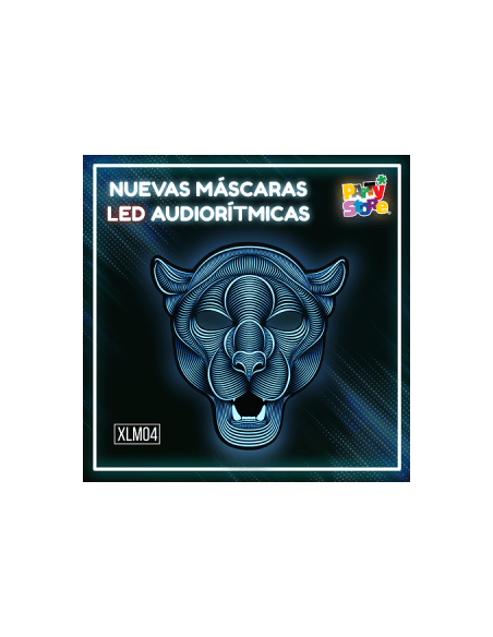 MASCARA AUDIORITMICA LUMINOSO LED JAGUAR XLM04