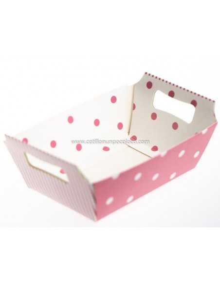 CESTA MULTIUSO CHICA x 1 ROSA LUNAR BLANCO