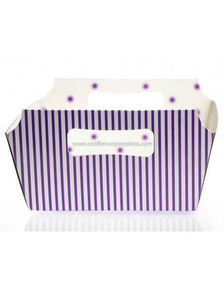 CESTA MULTIUSO GRANDE x 1 VIOLETA LUNAR BLANCO