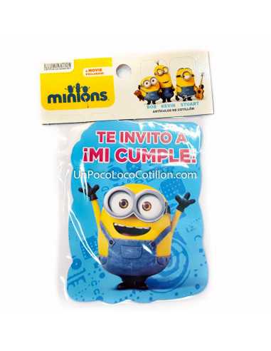 INVITACION CHICA MINIONS x10