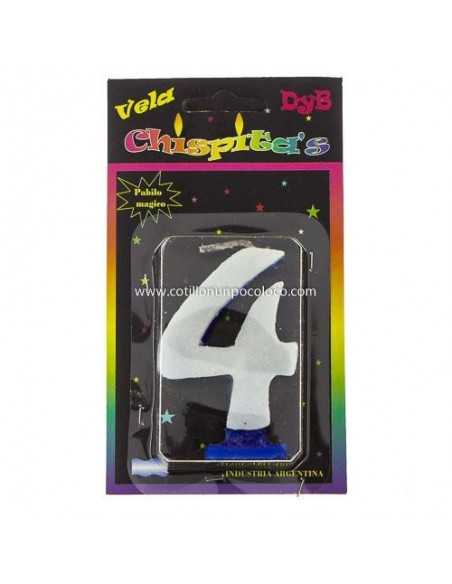 VELA NUMEROTE BRILLO CELESTE 4