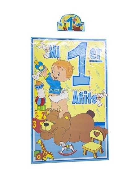 AFICHE BEBE CON OSITO NENE X1