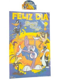 AFICHE FELIZ CUMPLE LOONEY TUNES X1