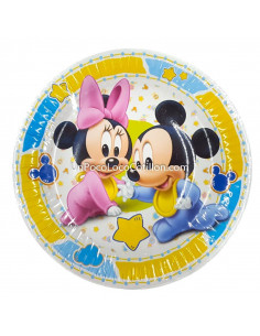 PLATO CARTON DISNEY MICKEY Y MINNIE BEBE x8