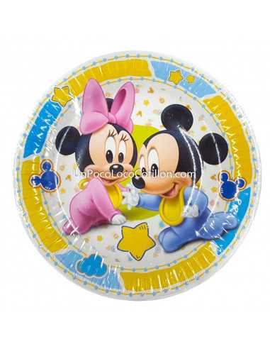 PLATO CARTON DISNEY MICKEY Y MINNIE BEBE x8