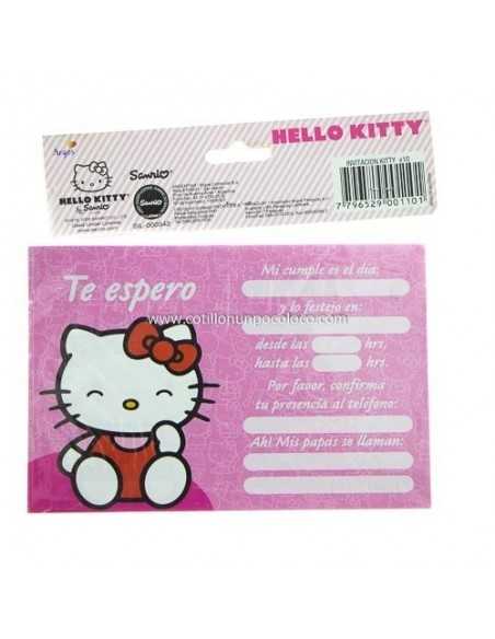 INVITACION HELLO KITTY X10