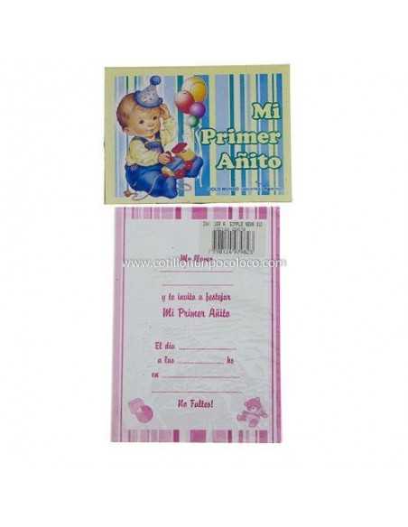 INVITACION MI PRIMER AÑITO NENA X10