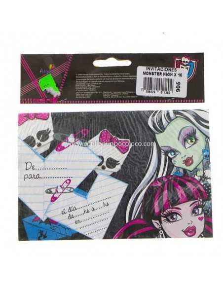 INVITACION MONSTER HIGH X10