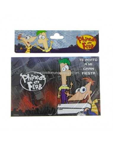 INVITACION PHINEAS Y FERB X10