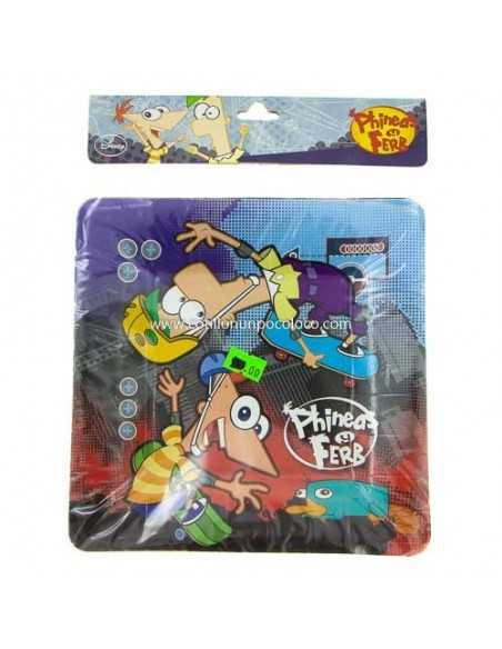PLATO CARTON CUADRADO PHINEAS Y FERB X8