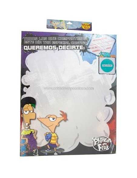 POSTER DEL RECUERDO PHINEAS Y FERB X1