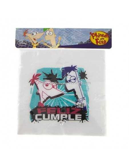 SERVILLETAS PHINEAS Y FERB X12