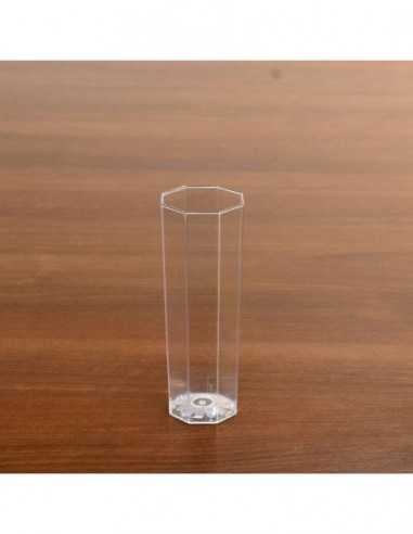 VASO TUBO OCTOGONAL CRISTAL x1