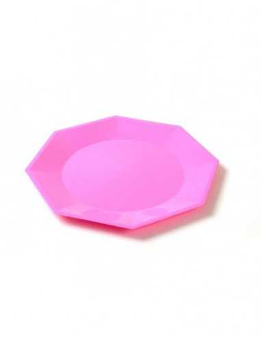 PLATO PARA COMIDA 22CM COLOR X1 ROSA