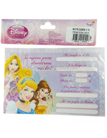 INVITACION PRINCESAS x10