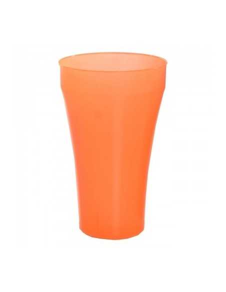 NEW BIG VASO 800cc PLASTICO COLOR NARANJA