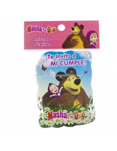 INVITACION CHICA MASHA Y EL OSO x10