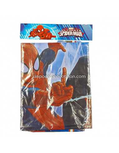 MANTEL PLASTICO HOMBRE ARAÑA SPIDERMAN x1