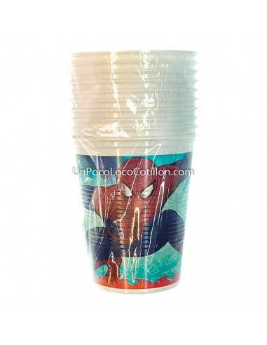 VASO PLASTICO HOMBRE ARAÑA SPIDERMAN x10