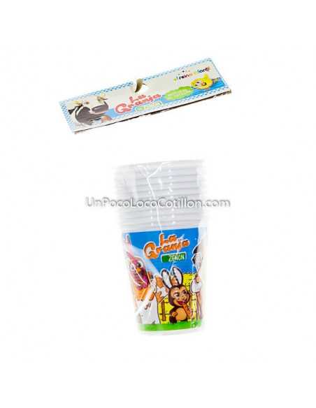 VASO PLASTICO LA GRANJA DE ZENON x10