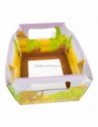 Cesta Chica Rectangular C/asa De Carton Dinosaurios X 12u.