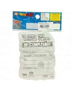 INVITACION CHICA DRAGON BALL Z x10 2