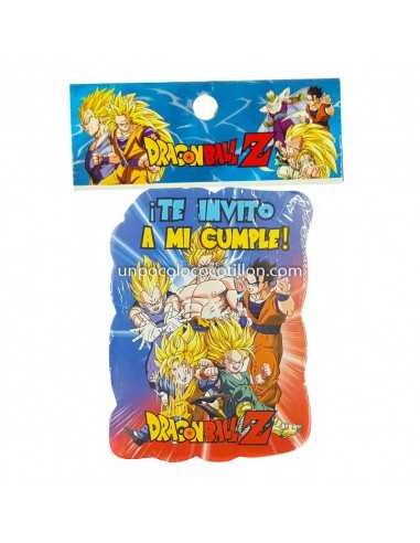 INVITACION CHICA DRAGON BALL Z x10