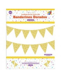 BANDERINES DORADOS GLITTER 360 cm BADO02 2