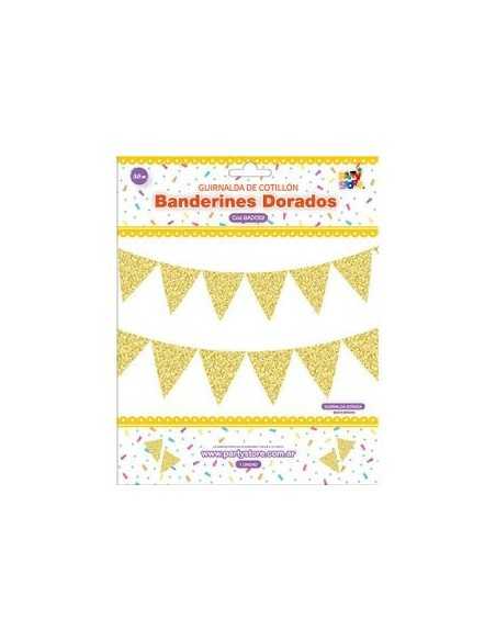 BANDERINES DORADOS GLITTER 360 cm BADO02